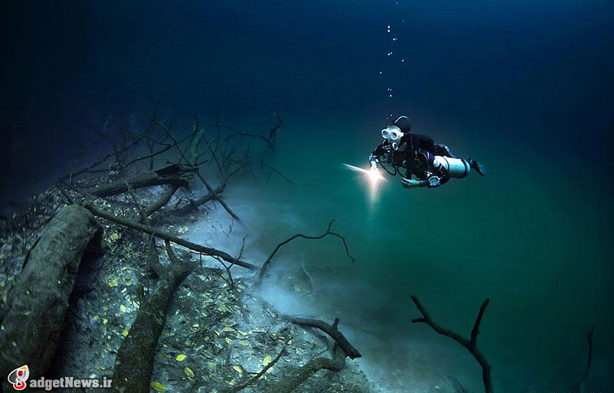 cenote angelita underwater river mexico