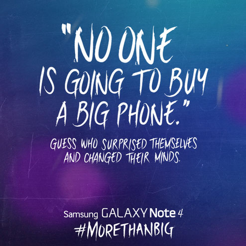 سامسونگ باز هم اپل را به تمسخر گرفت : شما که می گفتید هیچکس گوشی بزرگ نمی خواهد ! 