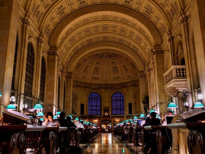 کتابخانه عمومی بوستون ایالت ماساچوست آمریکا 