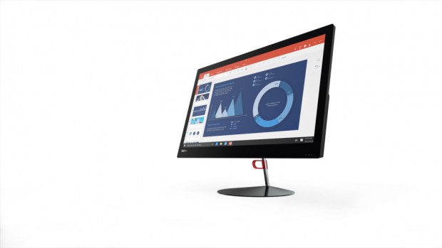 thinkcentre X1 hero shot showing powerpoint screen display