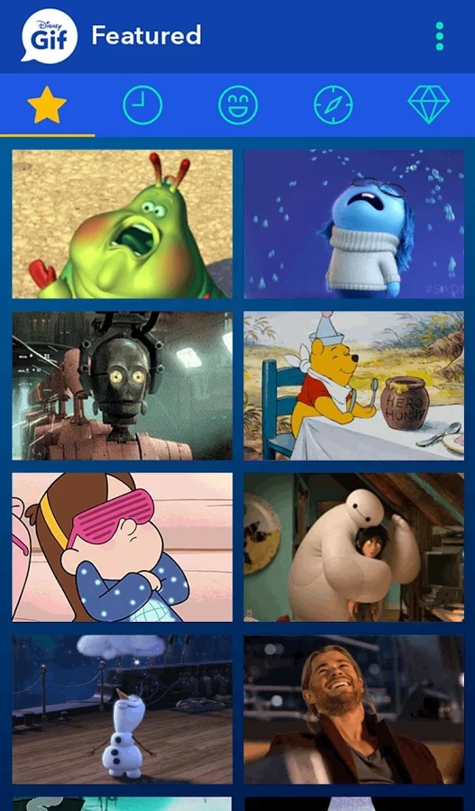 با اپلیکیشن Disney GIF احساسات خود را در قالب انیمیشن‌های دیزنی نشان دهید