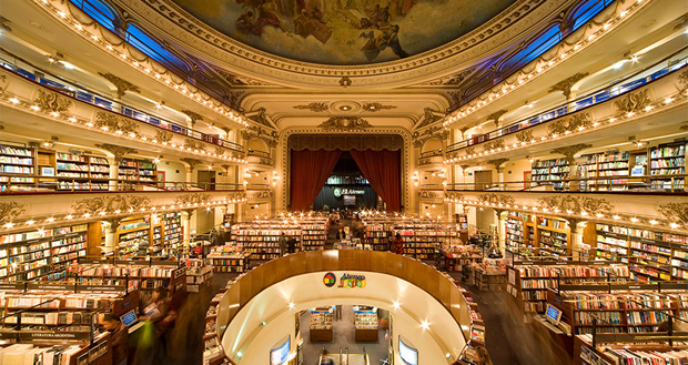 با تماشای تصاویر فروشگاه کتاب آرژانتین، دیگر فروشگاه‌های معمولی راضی‌تان نخواهند کرد!