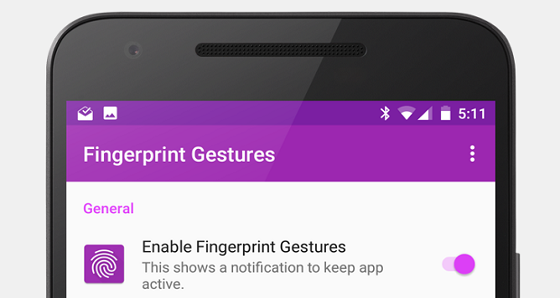 اپلیکیشن Fingerprint Gestures