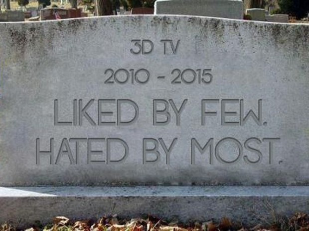تلویزیون های سه بعدی رسما به زمان مرگ خود نزدیک شده‌اند