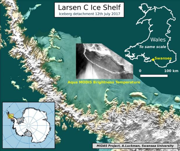 جدا شدن کوه یخی لارسن سی