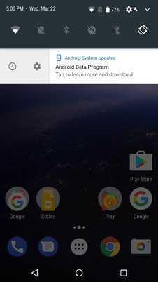 نسخه پیشنمایش Android O