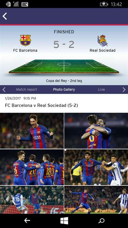 اپلیکیشن ویندوز فون باشگاه بارسلونا با امکاناتی جالب عرضه شد