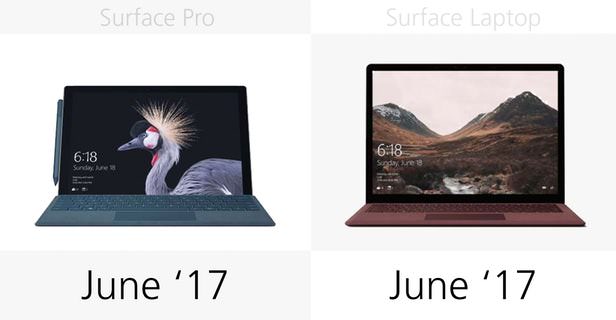 مقایسه سرفیس پرو 2017 و سرفیس لپ تاپ